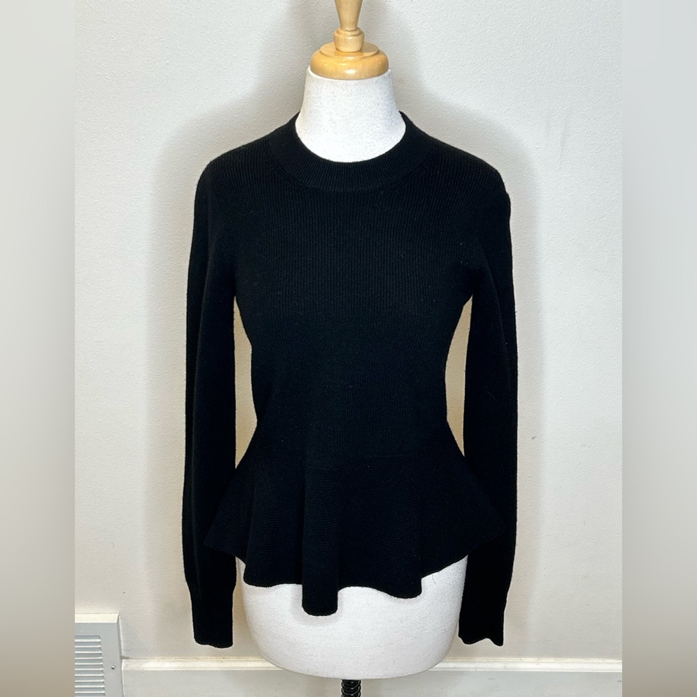 Veronica Beard Raleigh Cashmere Peplum Sweater S $475